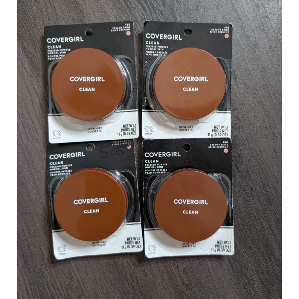 4 Covergirl Clean Pressed Powder 150 Creamy Beige Discontinued New Lot